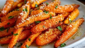 Carottes Rôties Au Parmesan Croquant