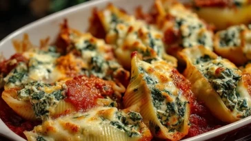 Conchiglie Farcies aux Épinards et Ricotta