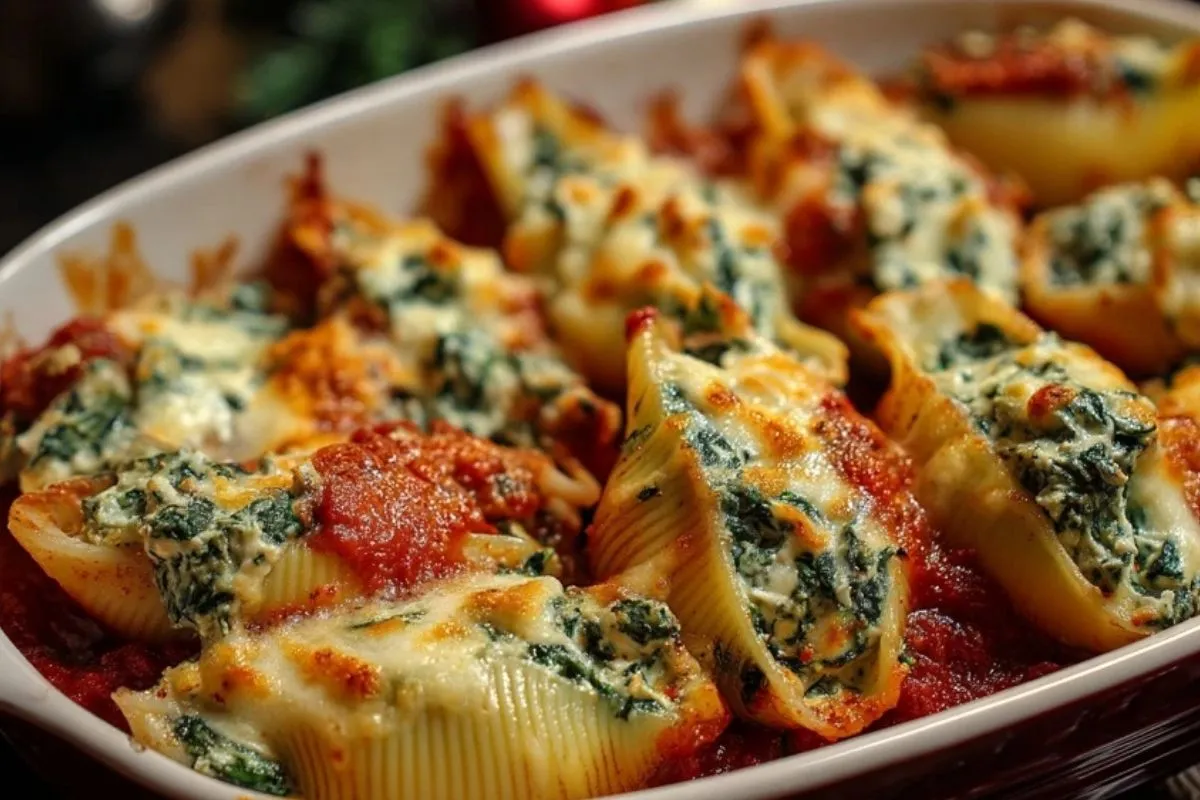 Conchiglie Farcies aux Épinards et Ricotta