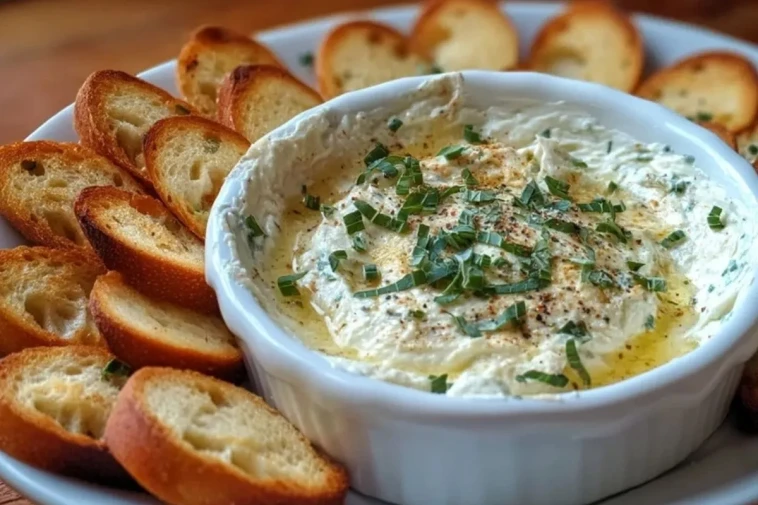 Dip Chaud au Boursin avec Crostini