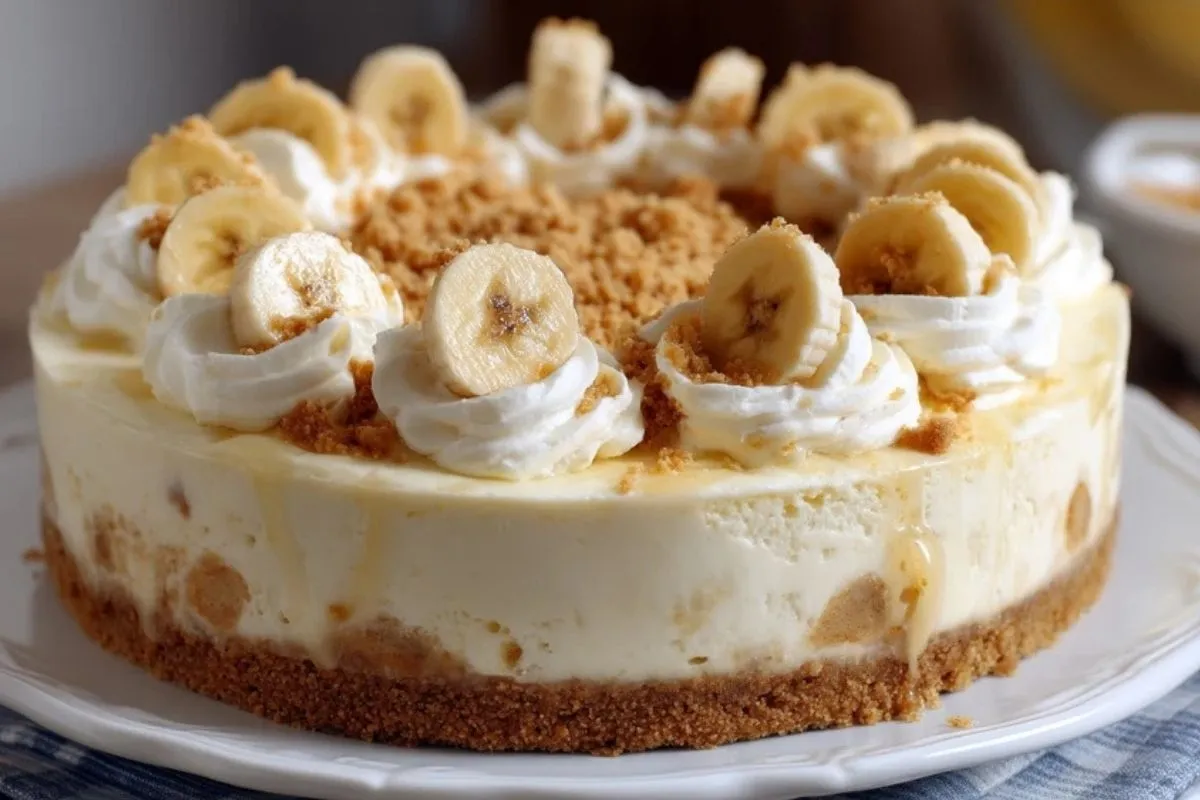 Gâteau Au Fromage Crémeux À La Banane