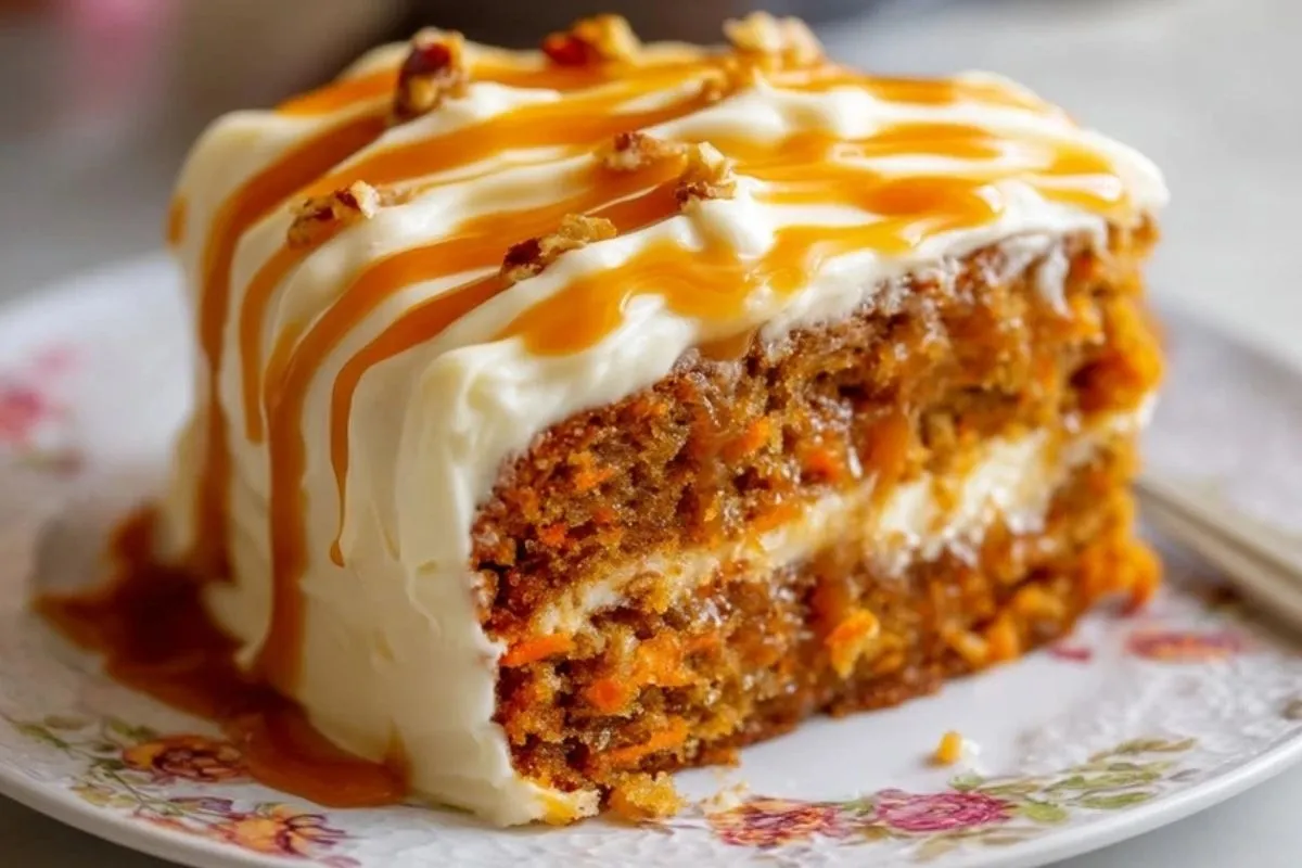 Gâteau aux Carottes Caramélisé avec Glaçage au Fromage Frais