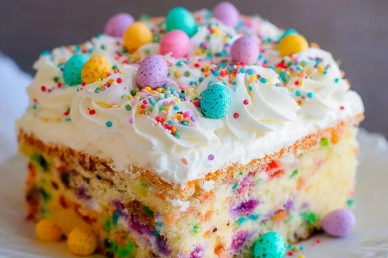 Gâteau De Pâques Arc-En-Ciel Maison