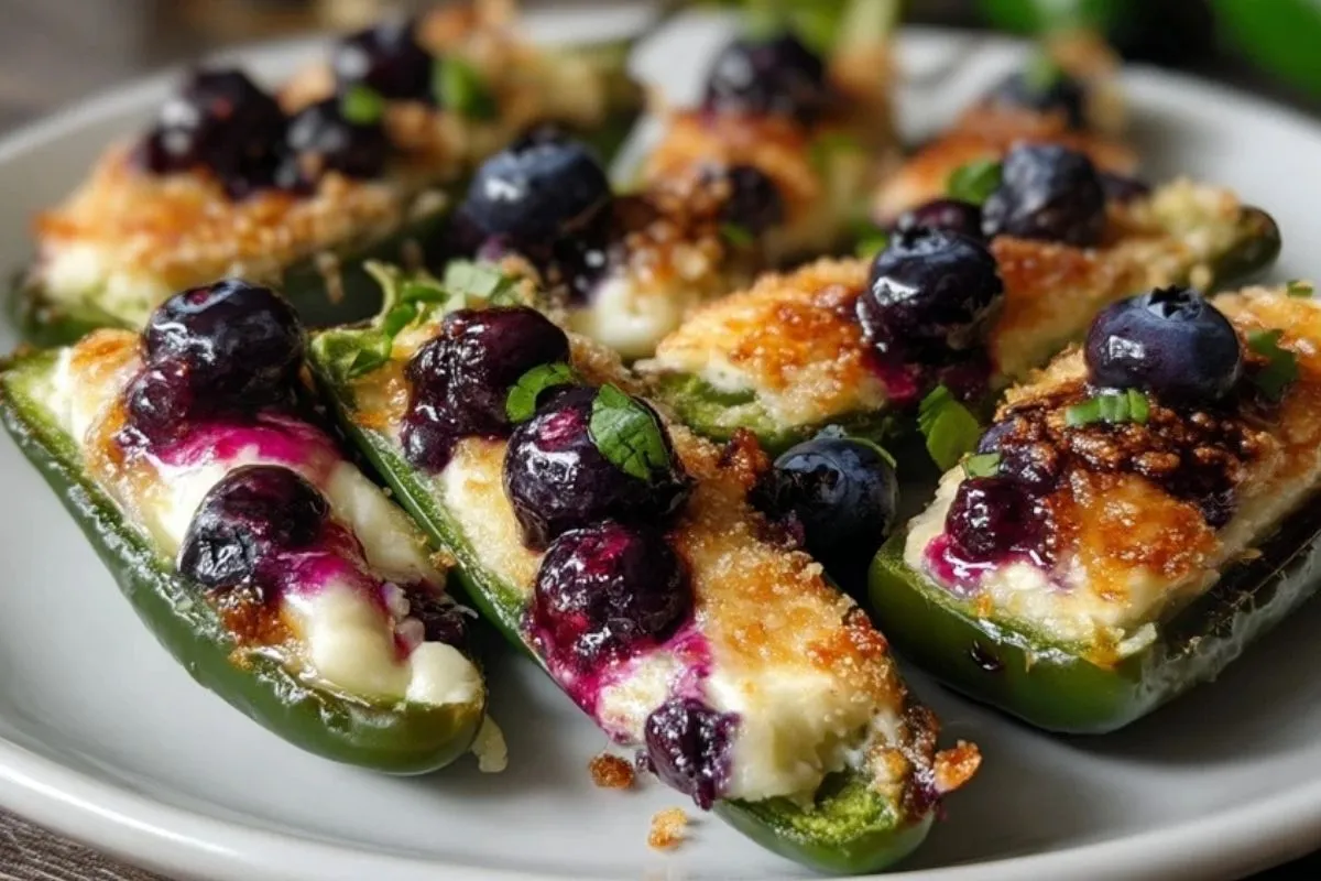 Poppers De Jalapeño Au Brie Et Myrtilles