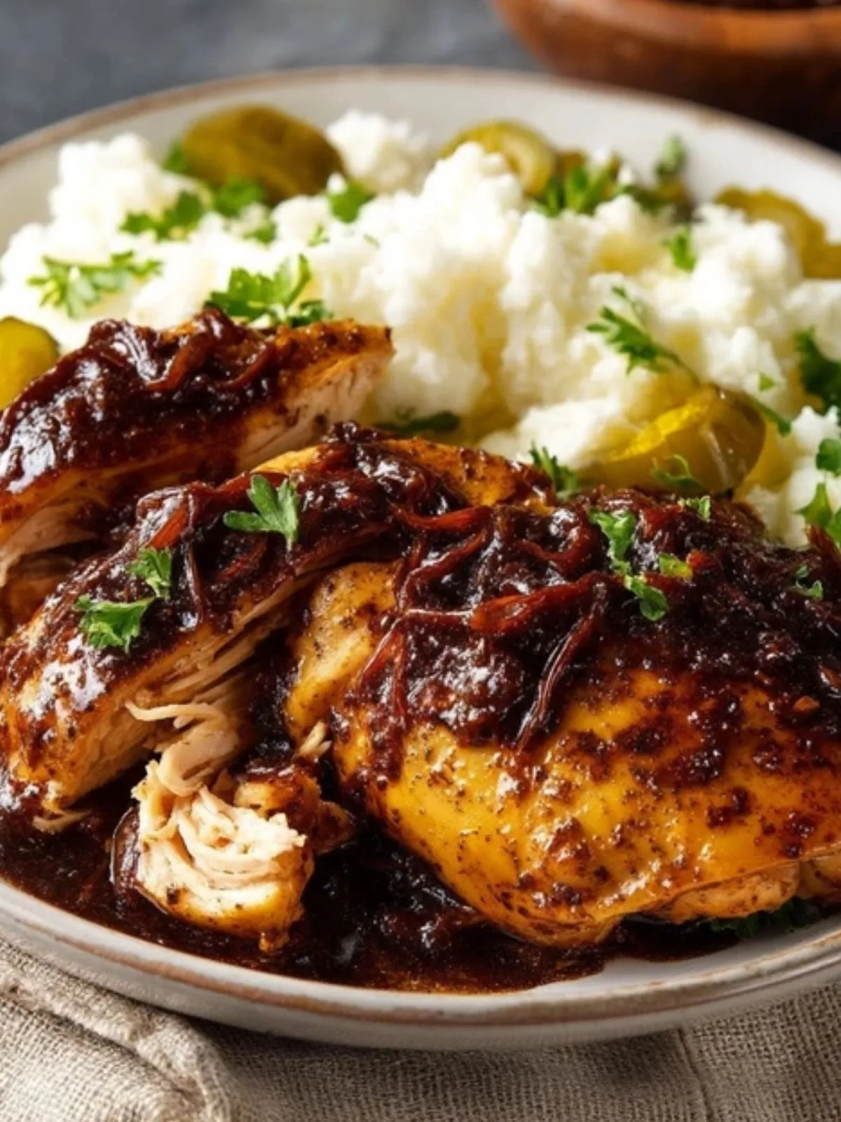 Poulet Du Mississippi Avec Purée De Pommes De Terre (1)