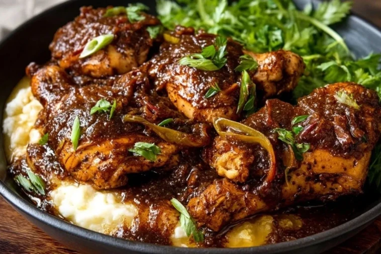 Poulet Du Mississippi Avec Purée De Pommes De Terre