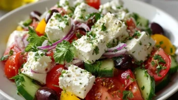 Salade Grecque au Fromage Cottage