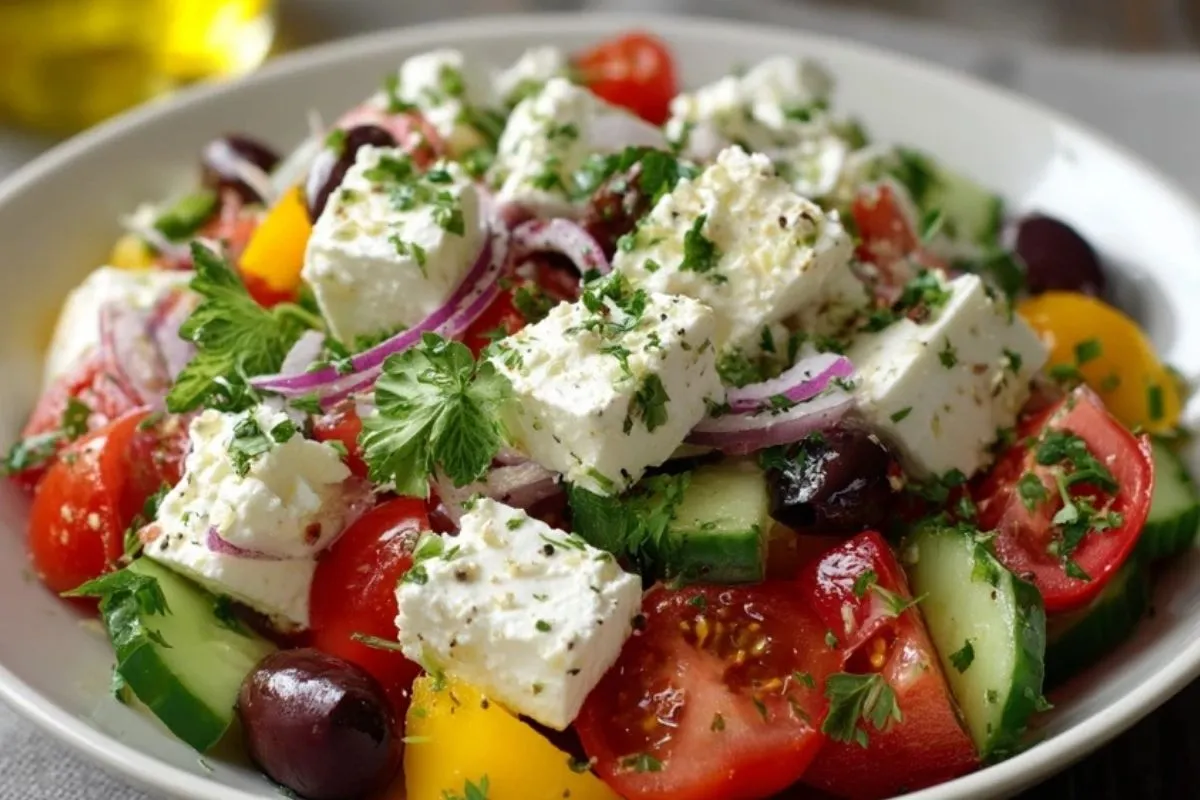 Salade Grecque au Fromage Cottage