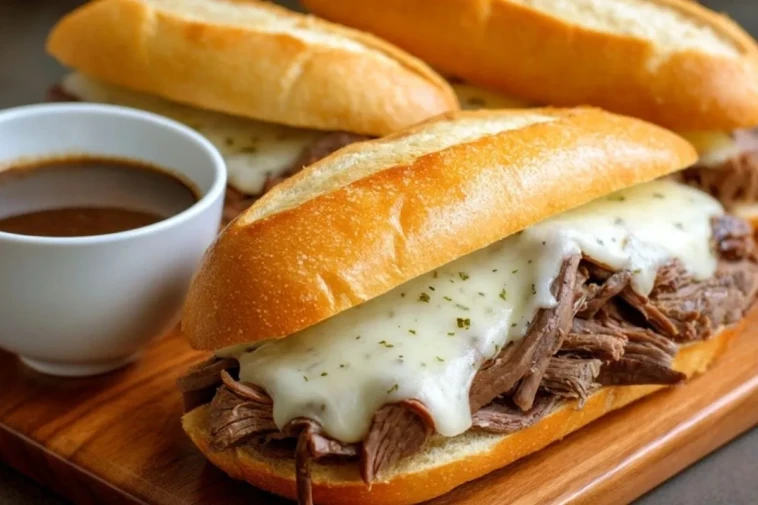 Sandwichs Au Bœuf Effiloché Avec Sauce Dip