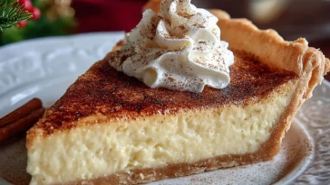 Tarte Crème de Noël à la Cannelle et à la Vanille