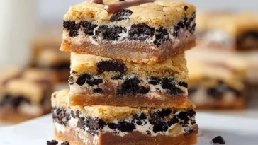 Barres De Cookies Au Chocolat Farcies Aux Oreos