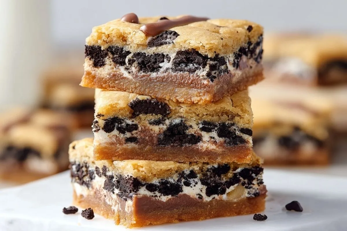 Barres De Cookies Au Chocolat Farcies Aux Oreos