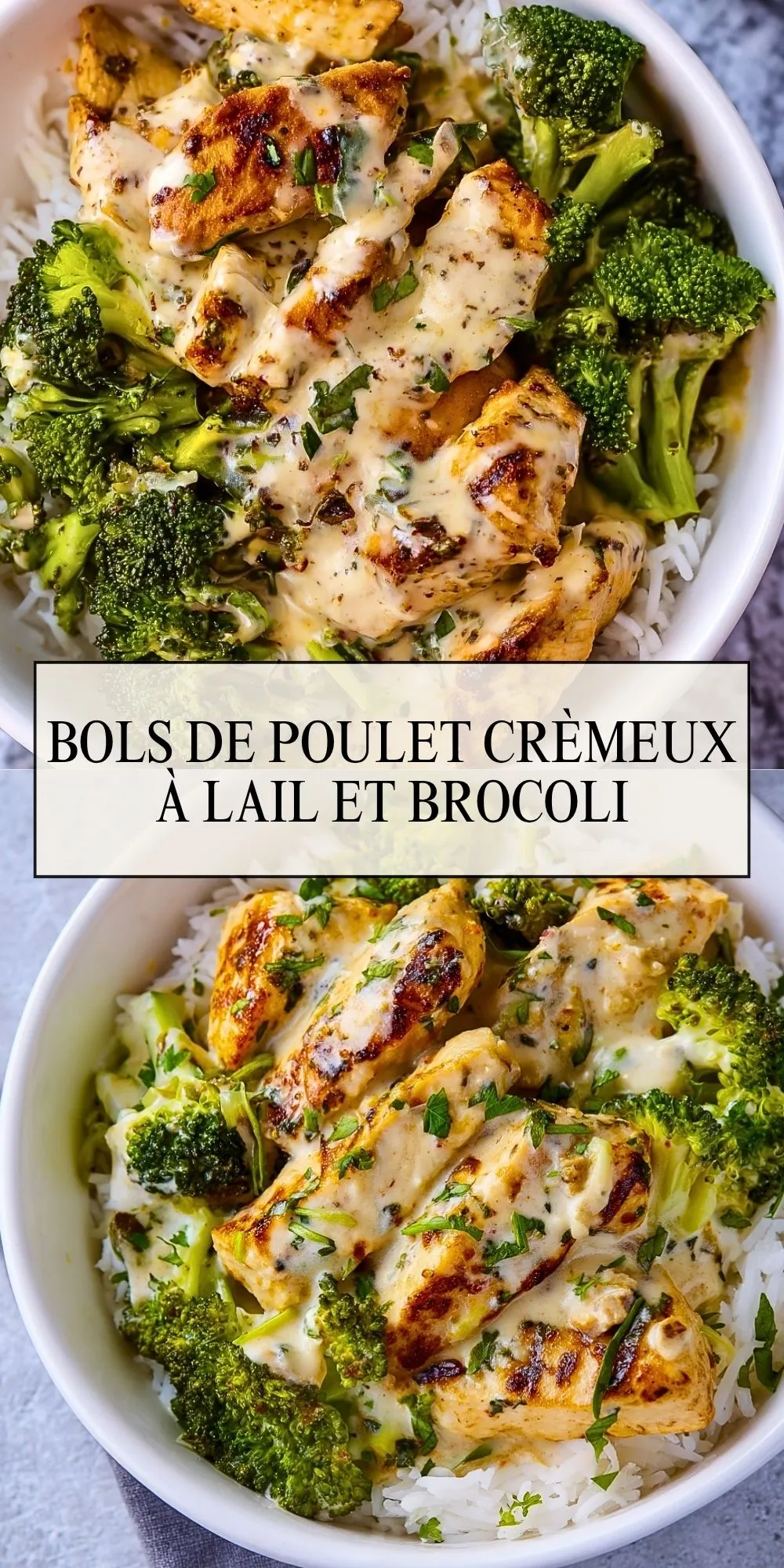 Bols De Poulet Crèmeux à LAil Et Brocoli (2)