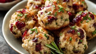 Boulettes De Farce Aux Canneberges Et Dinde
