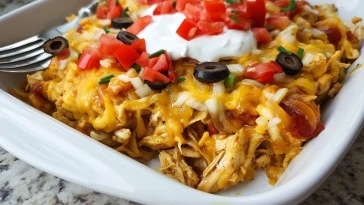 Casserole De Tacos Au Poulet Tex-Mex