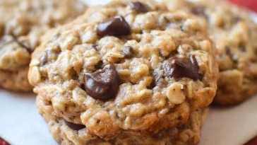 Cookies Moelleux Aux Flocons DAvoine Et Pépites De Chocolat