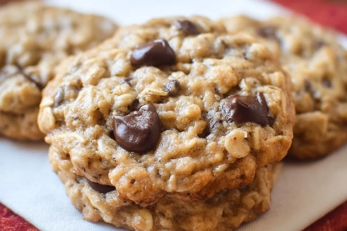 Cookies Moelleux Aux Flocons DAvoine Et Pépites De Chocolat