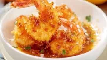 Crevettes Coco avec Sauce Orange