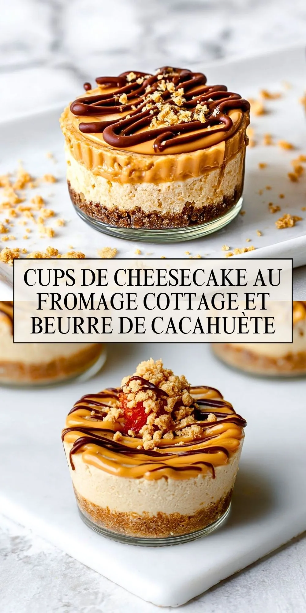 Cups De Cheesecake Au Fromage Cottage Et Beurre De Cacahuète (2)