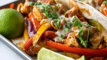 Fajitas de Poulet au Four avec Coriandre et Citron Vert