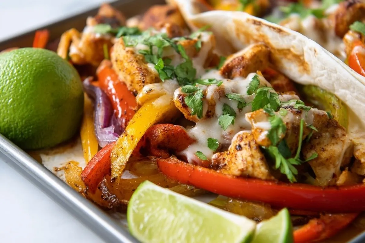 Fajitas de Poulet au Four avec Coriandre et Citron Vert