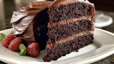 Gâteau Au Chocolat Succulent Avec Du Lait Ribot