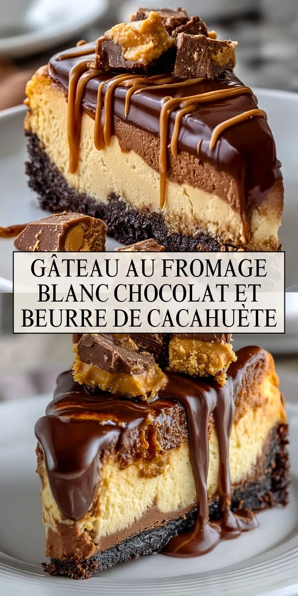 Gâteau Au Fromage Blanc Chocolat Et Beurre De Cacahuète (2)