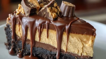 Gâteau Au Fromage Blanc Chocolat Et Beurre De Cacahuète