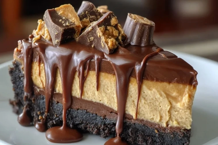 Gâteau Au Fromage Blanc Chocolat Et Beurre De Cacahuète