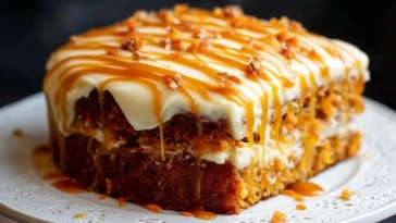 Gâteau Carotte au Caramel Salé et Glaçage au Fromage Frais