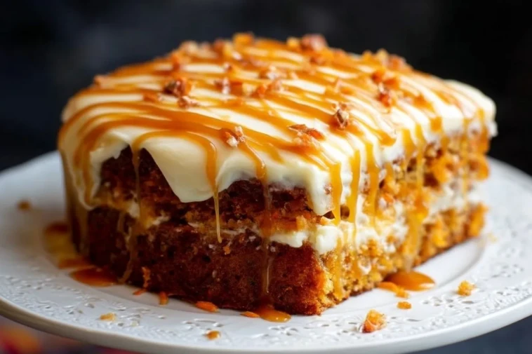 Gâteau Carotte au Caramel Salé et Glaçage au Fromage Frais