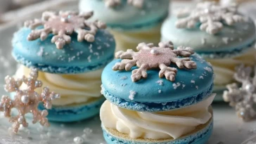 Macarons Flocon de Neige