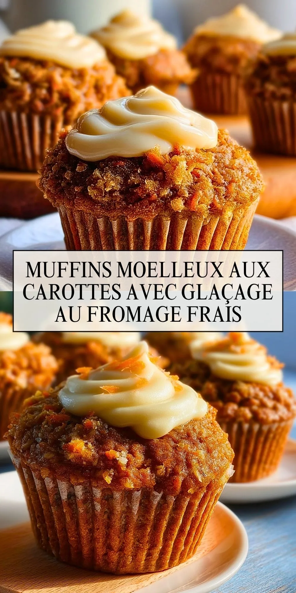 Muffins Moelleux aux Carottes avec Glaçage au Fromage Frais (2)