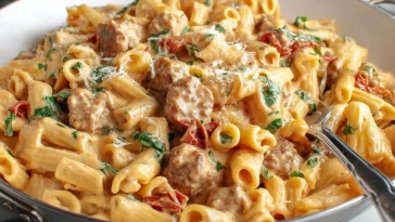 Pâtes À La Saucisse Italienne Crémeuses