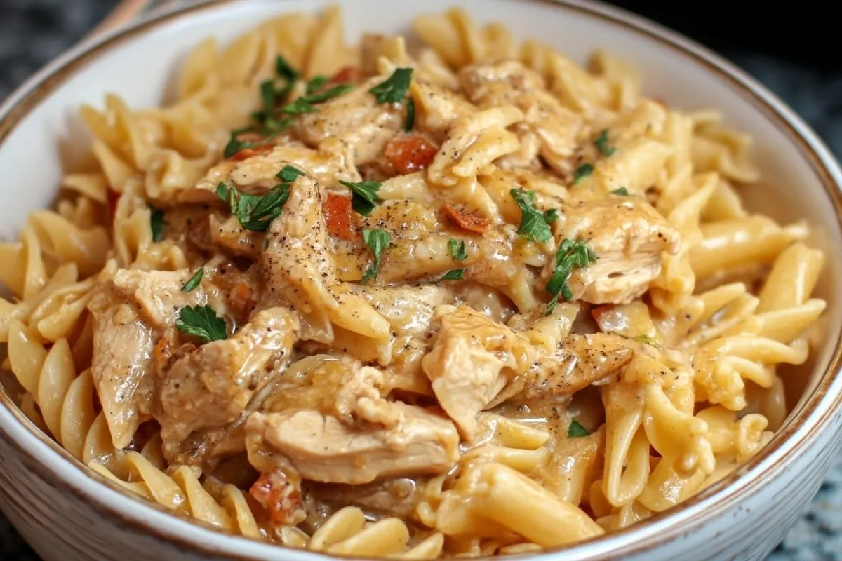 Pâtes Cajun au Poulet en Cocotte