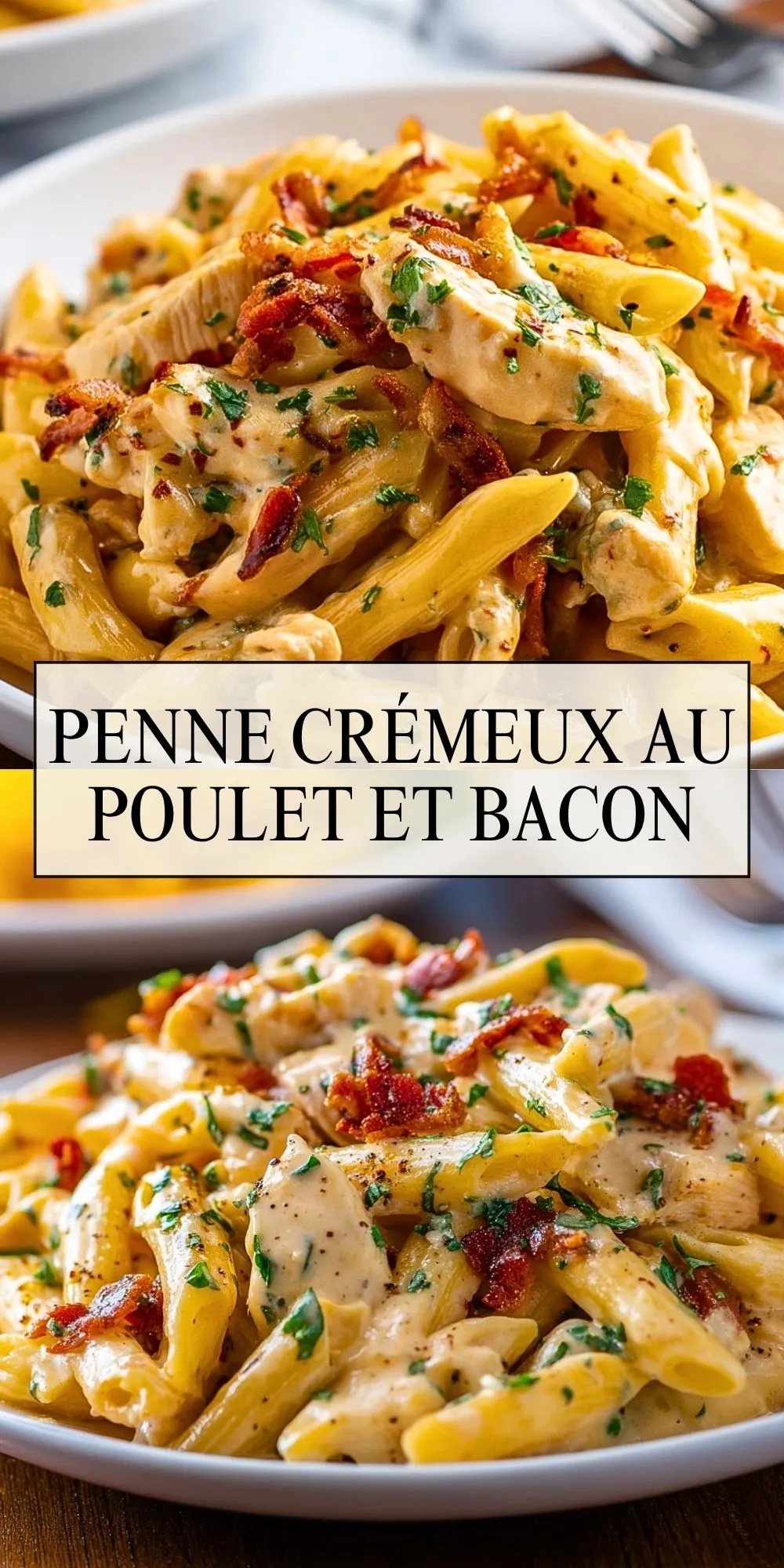 Penne Crémeux au Poulet et Bacon (2)