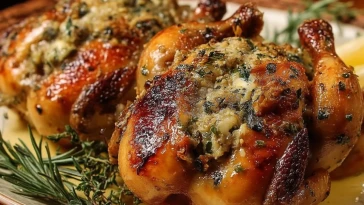 Poules De Cornouailles Farcies