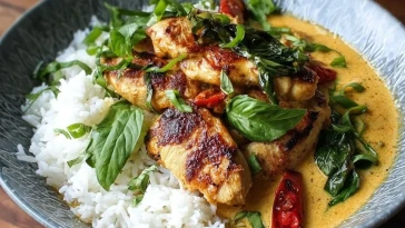 Poulet Au Citronnelle Avec Curry Thaïlandais À La Noix De Coco