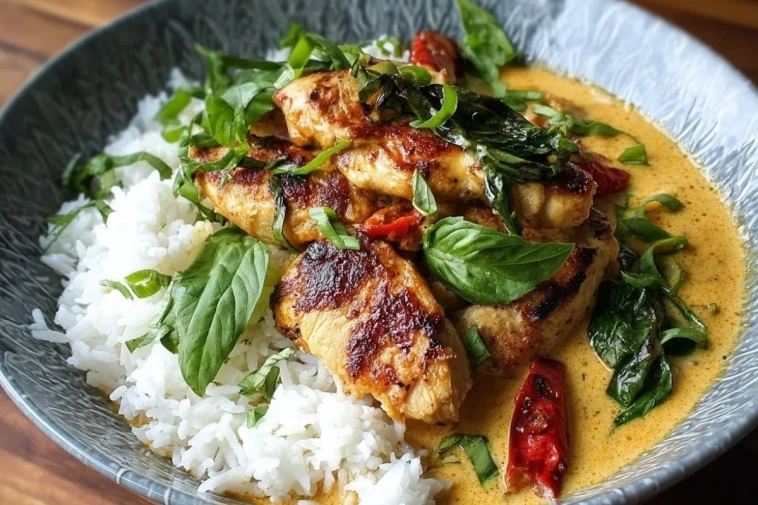 Poulet Au Citronnelle Avec Curry Thaïlandais À La Noix De Coco