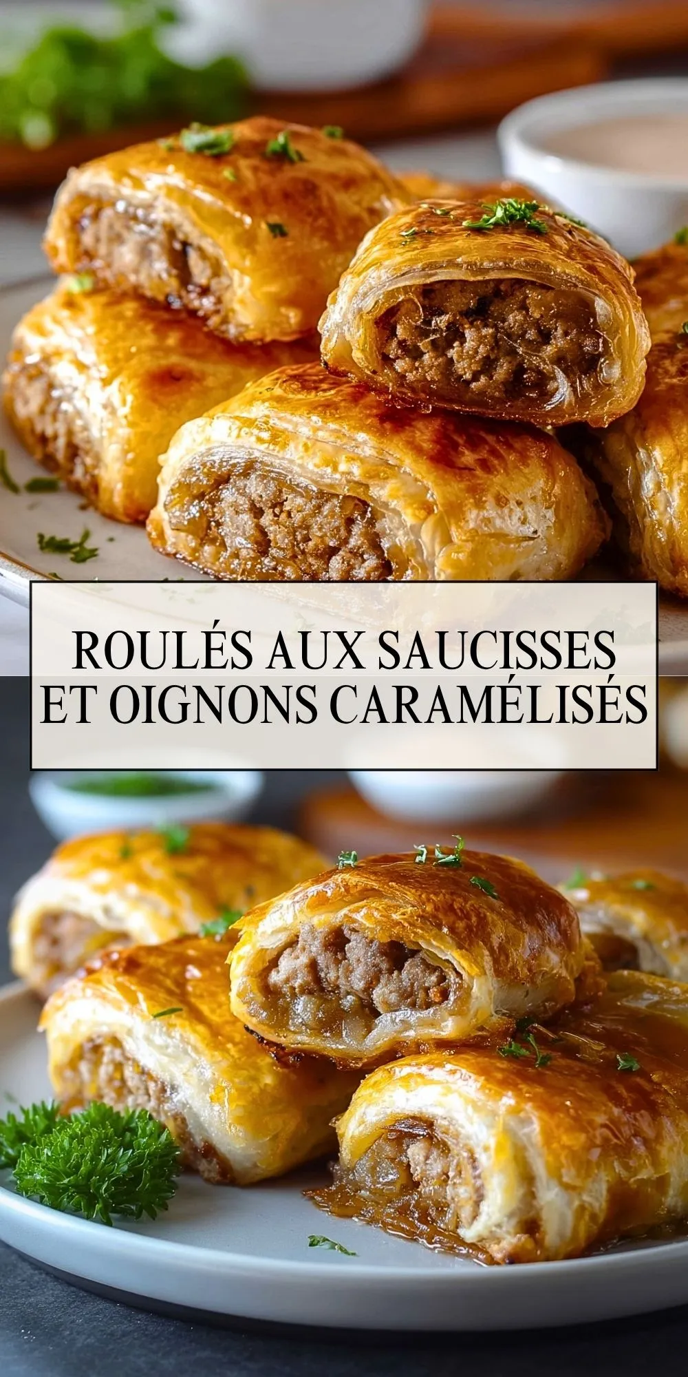 Roulés Aux Saucisses Et Oignons Caramélisés (2)