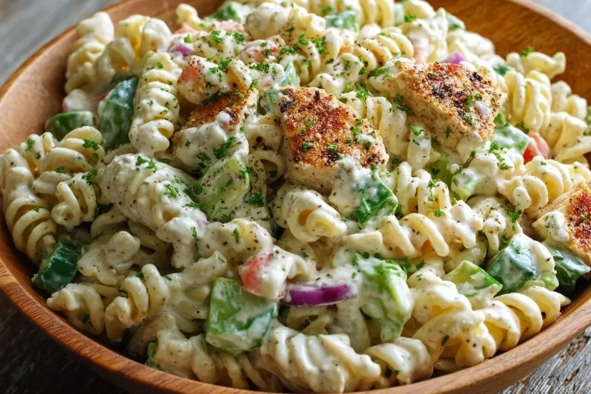 Salade De Pâtes Protéinée Crémeuse Au Ranch
