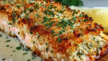 Saumon Cuit Au Four Avec Croûte De Parmesan Croquante