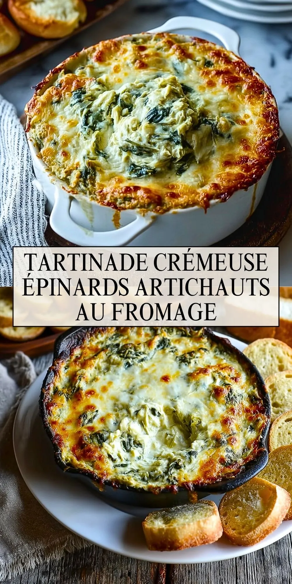 Tartinade Crémeuse Épinards Artichauts au Fromage (2)